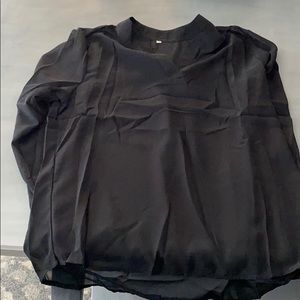 Sheer black blouse